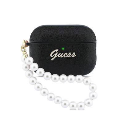 GUESS Glitter Pearl Wrist Strap Case for Apple Airpods Pro 3 - 1