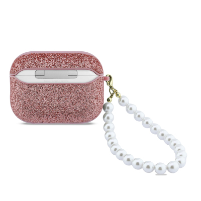 GUESS Glitter Pearl Wrist Strap Case for Apple Airpods Pro 3 - 7