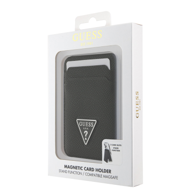 Guess Original Licensed 2 Chamber Triangle Logo Stand Magnetic Card Holder - 6