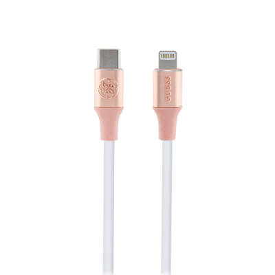 Guess Original Licensed 4G and Illuminated Cable Tip with Text Logo Fast Charging Featured Type-C To Lightning PD Cable 3A 1.5m - 3