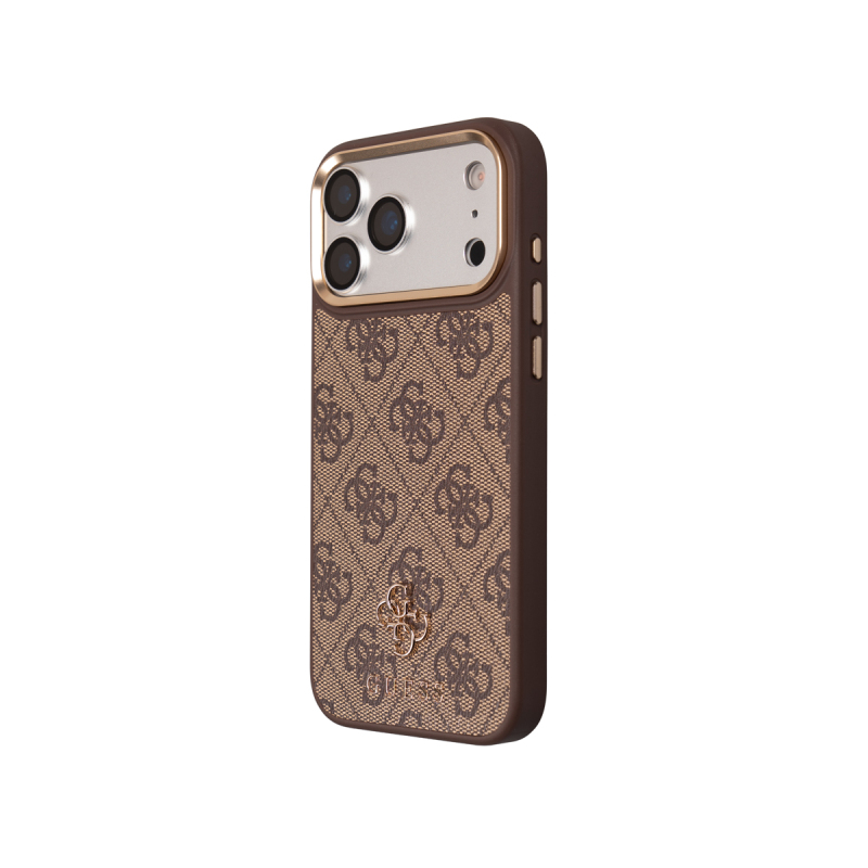 Guess Original Licensed 4G and Text Logo Case + Card Holder + Lanyard 3-in-1 Accessory Set for Apple iPhone 17 Pro Max - 18