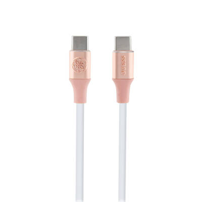 Guess Original Licensed 4G and Text Logo Illuminated Cable Tip Fast Charging Type-C To Type-C PD Cable 3A 1.5m - 1