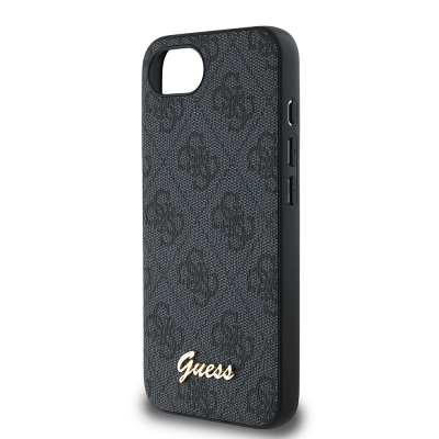 Guess Original Licensed 4G Case for Apple iPhone 17E with Patterned Script Metal Logo Cover - 8