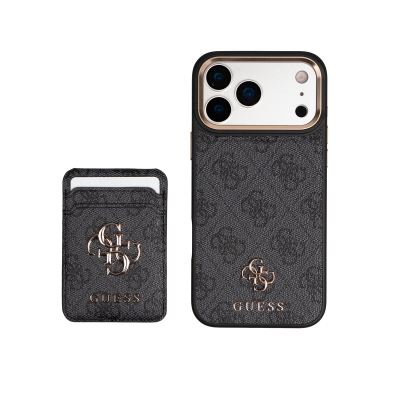 Guess Original Licensed 4G Case with Logo and Card Holder for Apple iPhone 17 Pro Max - 1