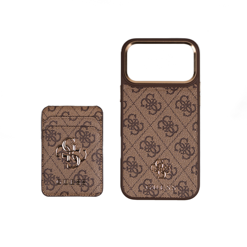 Guess Original Licensed 4G Case with Logo and Card Holder for Apple iPhone 17 Pro Max - 2