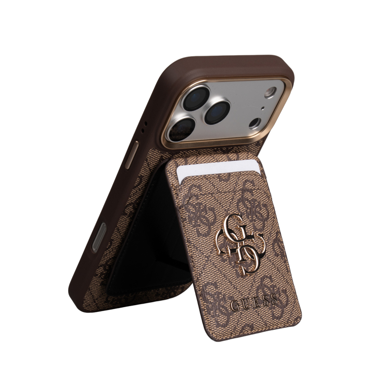 Guess Original Licensed 4G Case with Logo and Card Holder for Apple iPhone 17 Pro Max - 19