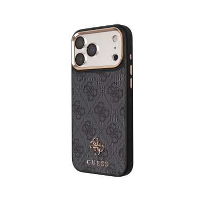 Guess Original Licensed 4G Case with Logo and Text for Apple iPhone 17 Pro + Card Holder + Lanyard 3-in-1 Accessory Set - 10