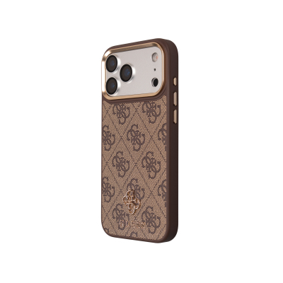 Guess Original Licensed 4G Case with Logo and Text for Apple iPhone 17 Pro + Card Holder + Lanyard 3-in-1 Accessory Set - 17