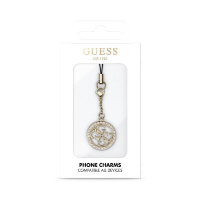 Guess Original Licensed 4G Logo Stone Phone Strap - 2