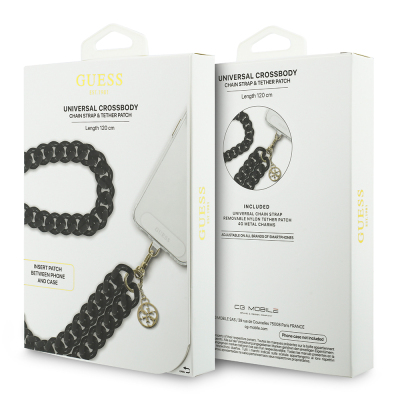 Guess Original Licensed 4G Metal Logo Large Chain Crossbody Phone Strap 120cm - 5