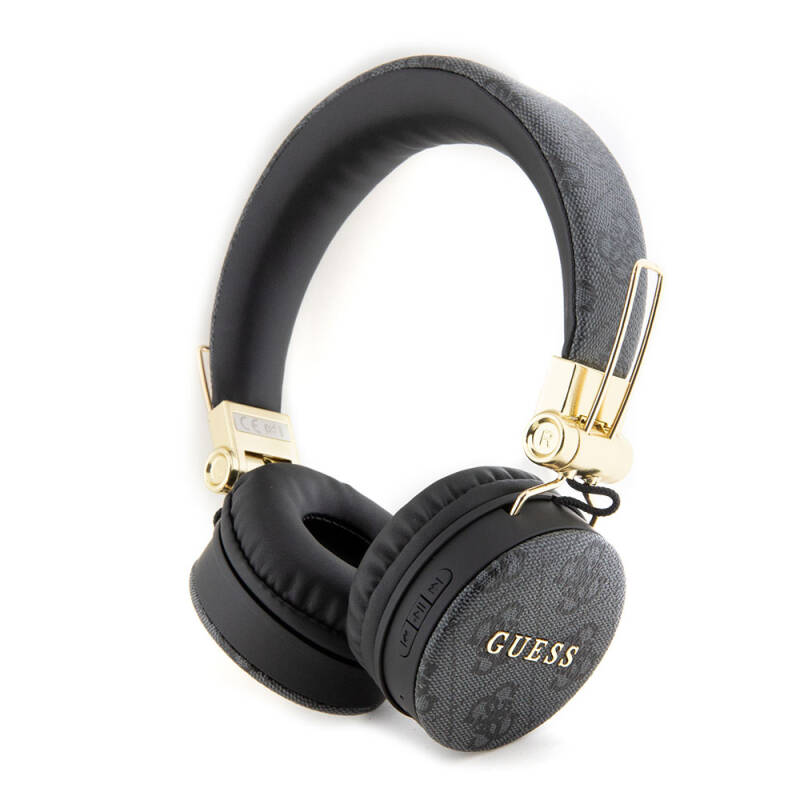 Guess Original Licensed 4G Metal Logo PU Leather Adjustable On-Ear Bluetooth Headset - 1