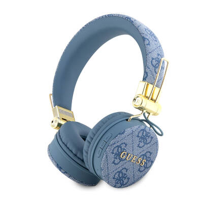 Guess Original Licensed 4G Metal Logo PU Leather Adjustable On-Ear Bluetooth Headset - 6