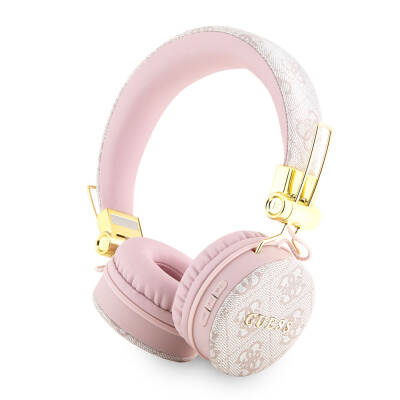 Guess Original Licensed 4G Metal Logo PU Leather Adjustable On-Ear Bluetooth Headset - 14