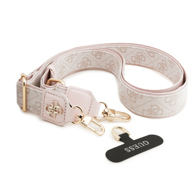 Guess Original Licensed 4G Pattern and Metal Logo Crossbody Phone Strap 150cm - 9