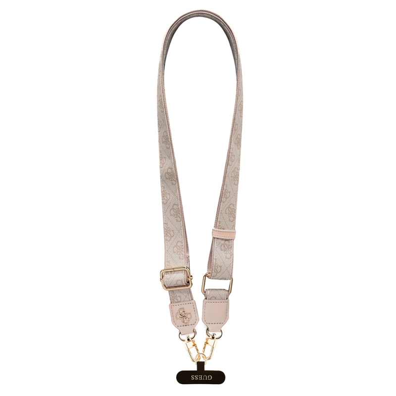Guess Original Licensed 4G Pattern and Metal Logo Crossbody Phone Strap 150cm - 3