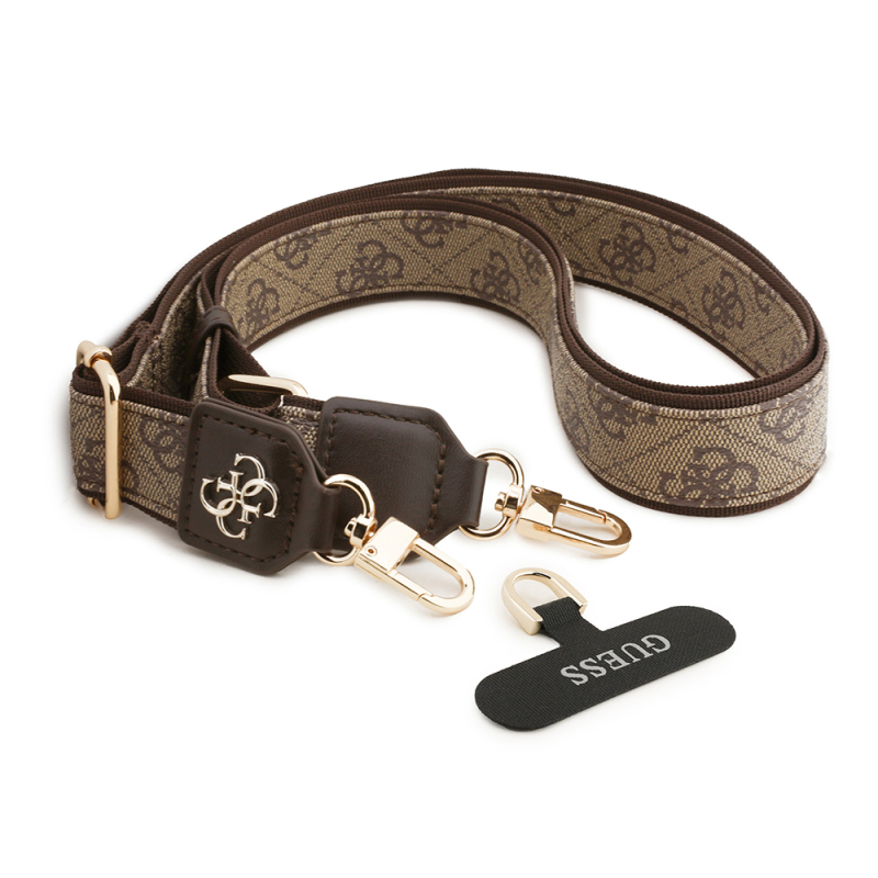 Guess Original Licensed 4G Pattern and Metal Logo Crossbody Phone Strap 150cm - 13