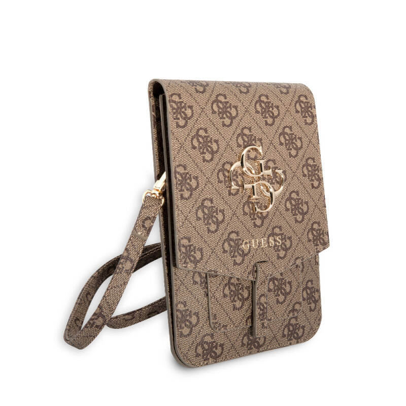 Guess Original Licensed 4G Patterned Large 4G Logo 5-Chamber Magnet Cover Bag - 9