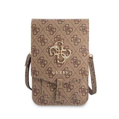 Guess Original Licensed 4G Patterned Large 4G Logo 5-Chamber Magnet Cover Bag - 6