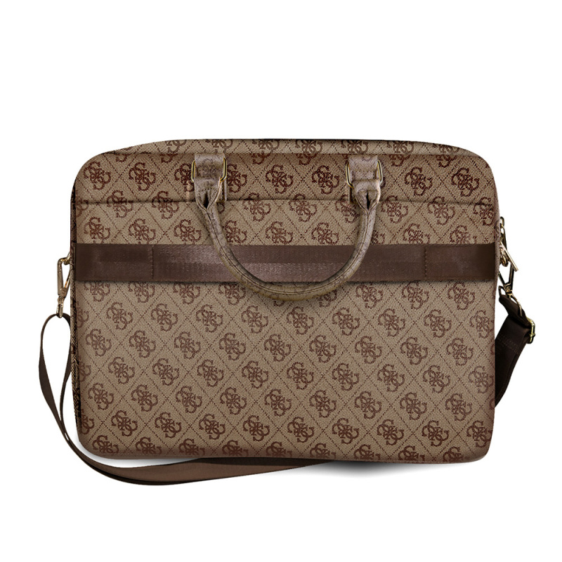 Guess Original Licensed 4G Patterned Large 4G Logo Shoulder Strap 15 inch Laptop Bag - 4