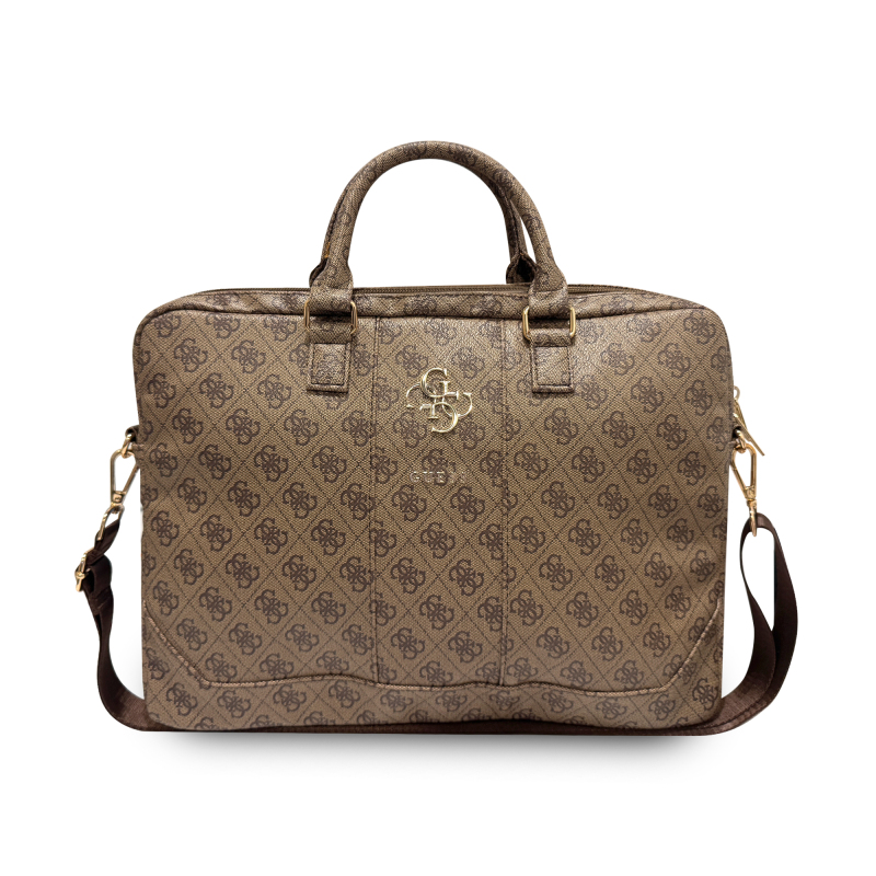 Guess Original Licensed 4G Patterned Large 4G Logo Shoulder Strap 15 inch Laptop Bag - 4