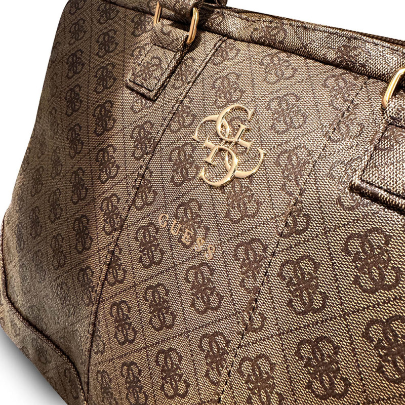 Guess Original Licensed 4G Patterned Large 4G Logo Shoulder Strap 15 inch Laptop Bag - 5