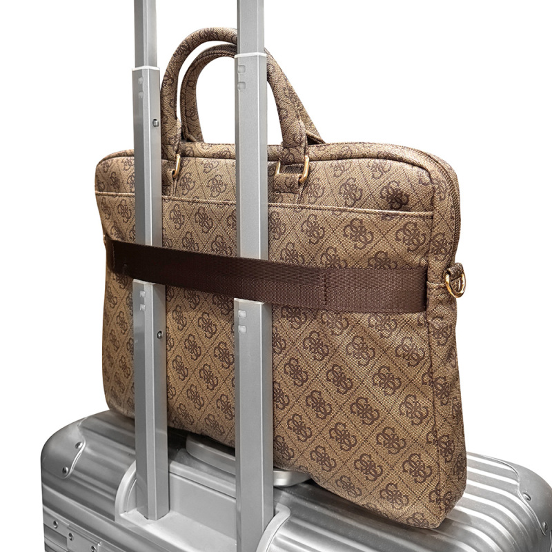 Guess Original Licensed 4G Patterned Large 4G Logo Shoulder Strap 15 inch Laptop Bag - 9