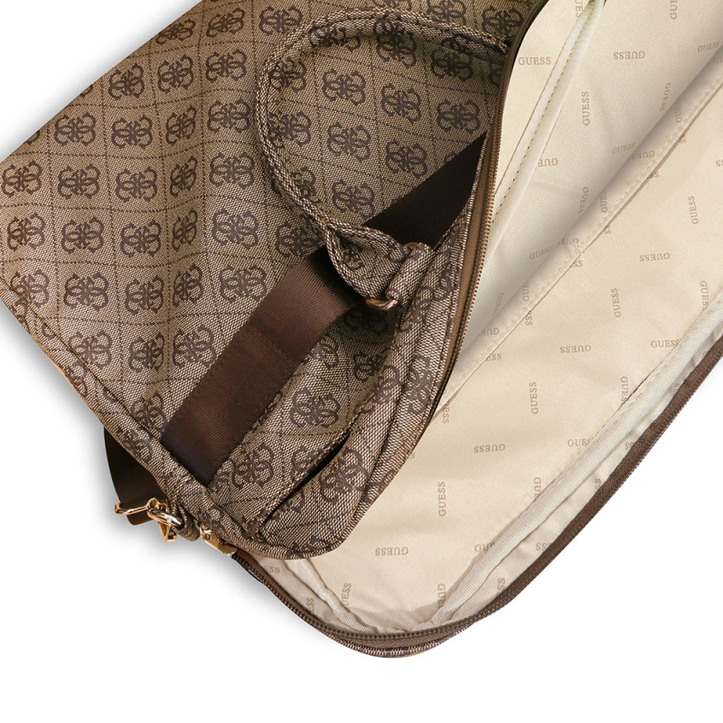 Guess Original Licensed 4G Patterned Large 4G Logo Shoulder Strap 15 inch Laptop Bag - 10