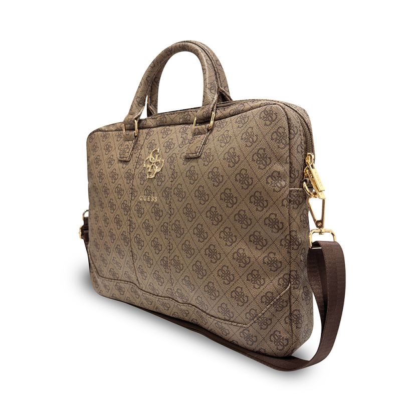 Guess Original Licensed 4G Patterned Large 4G Logo Shoulder Strap 15 inch Laptop Bag - 13