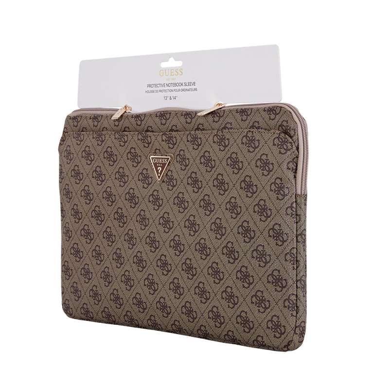 Guess Original Licensed 4G Patterned Triangle Logo 14-inch Laptop Bag - 4