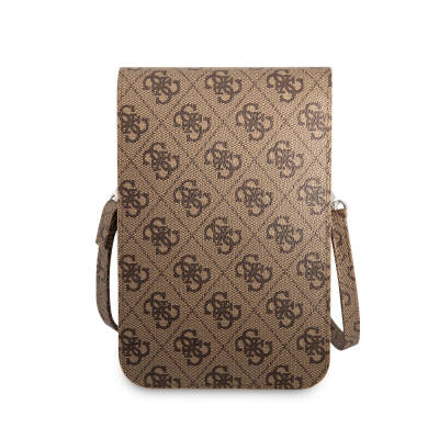 Guess Original Licensed 4G Patterned Triangle Logo 5-Chamber Magnet Cover Bag with Hanger - 8