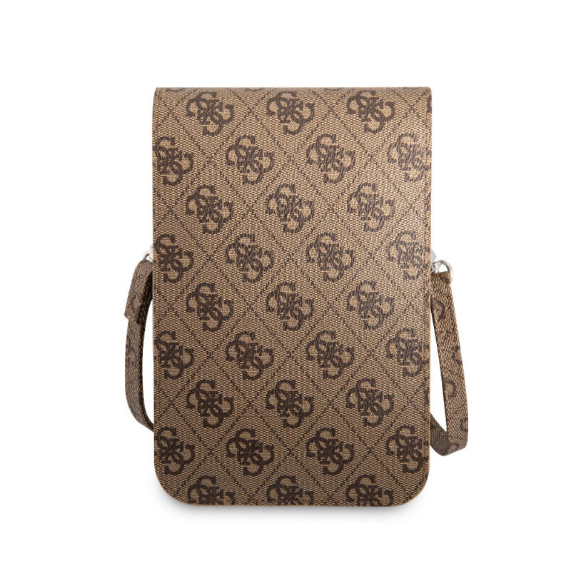 Guess Original Licensed 4G Patterned Triangle Logo 5-Chamber Magnet Cover Bag with Hanger - 8