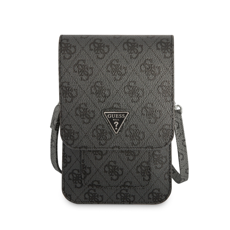 Guess Original Licensed 4G Patterned Triangle Logo 5-Chamber Magnet Cover Bag with Hanger - 9