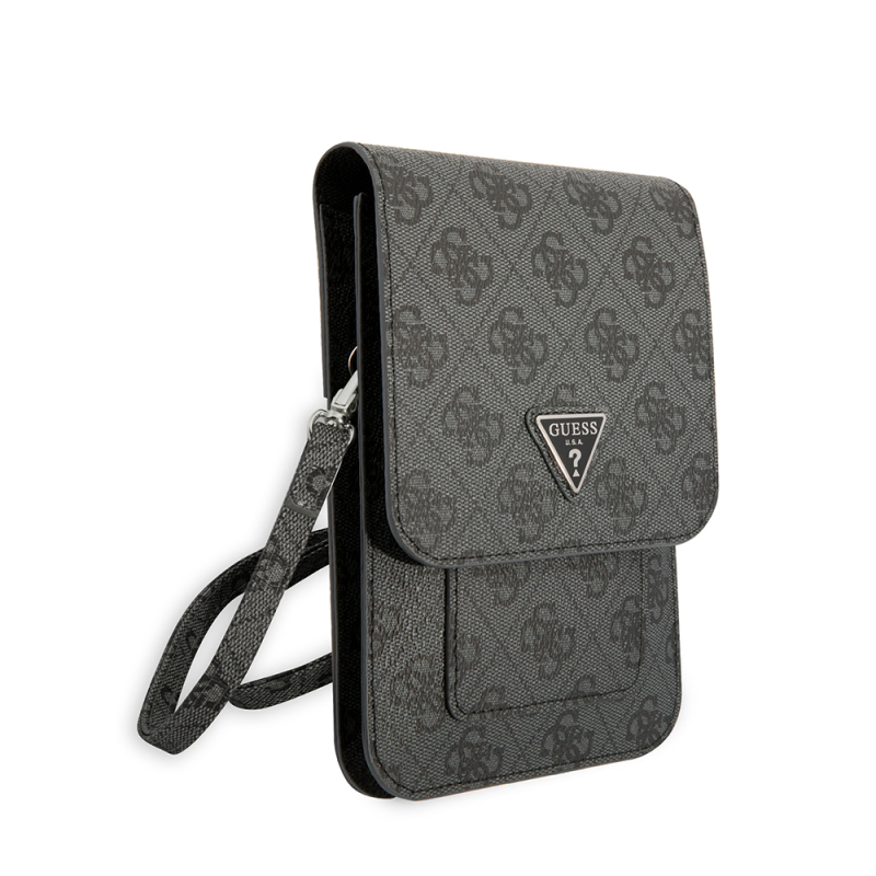 Guess Original Licensed 4G Patterned Triangle Logo 5-Chamber Magnet Cover Bag with Hanger - 10