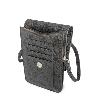 Guess Original Licensed 4G Patterned Triangle Logo 5-Chamber Magnet Cover Bag with Hanger - 11