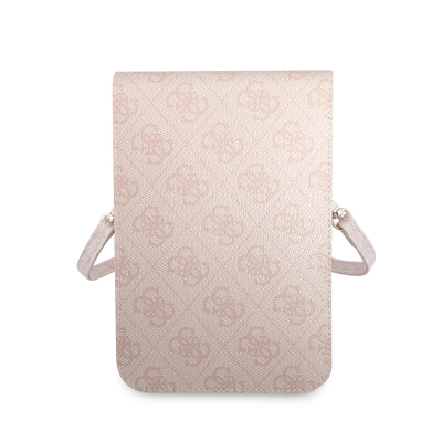 Guess Original Licensed 4G Patterned Triangle Logo 5-Chamber Magnet Cover Bag with Hanger - 16