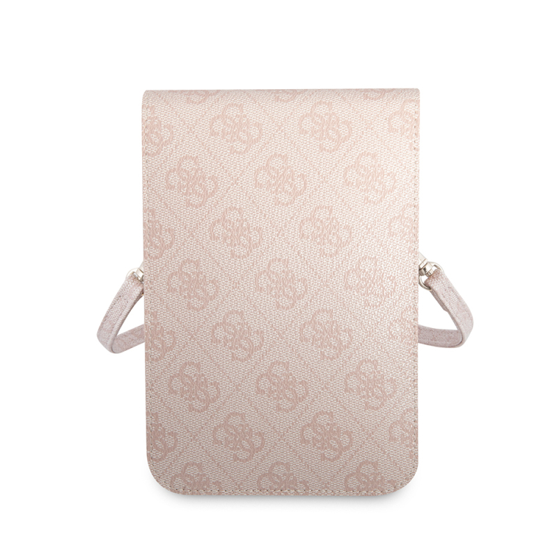 Guess Original Licensed 4G Patterned Triangle Logo 5-Chamber Magnet Cover Bag with Hanger - 16