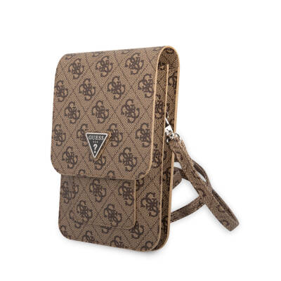 Guess Original Licensed 4G Patterned Triangle Logo 5-Chamber Magnet Cover Bag with Hanger - 1