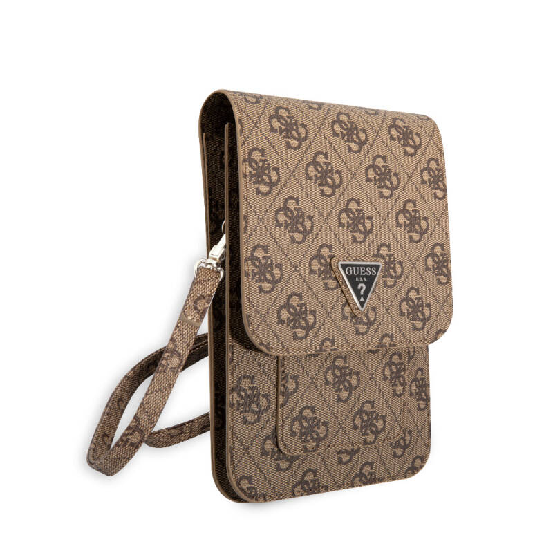 Guess Original Licensed 4G Patterned Triangle Logo 5-Chamber Magnet Cover Bag with Hanger - 3
