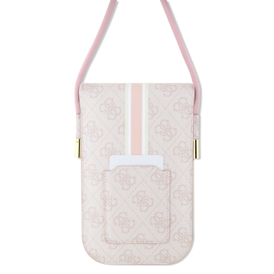 Guess Original Licensed 4G Patterned Triangle Logo Hanging Magnet Cover Bag - 2