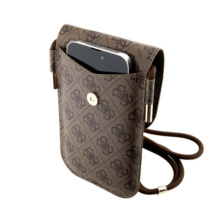 Guess Original Licensed 4G Patterned Triangle Logo Hanging Magnet Cover Bag - 7