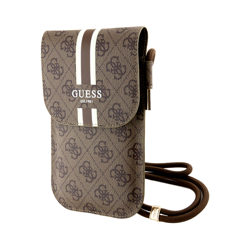 Guess Original Licensed 4G Patterned Triangle Logo Hanging Magnet Cover Bag - 8