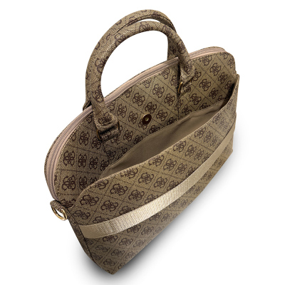 Guess Original Licensed 4G Patterned Triangle Logo Shoulder Strap 15 inch Laptop Bag - 6