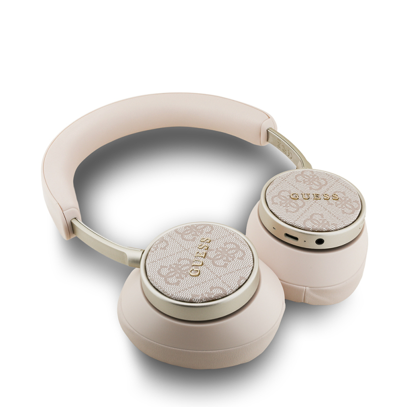 Guess Original Licensed Adjustable 4G Patterned Metal Classic Logo Over-Ear Bluetooth Headphones - 12
