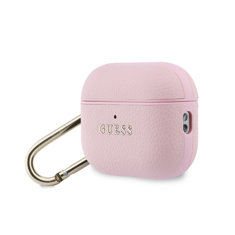 Guess Original Licensed Apple AirPods Pro 3 Case with Keychain PU Leather Cover - 4