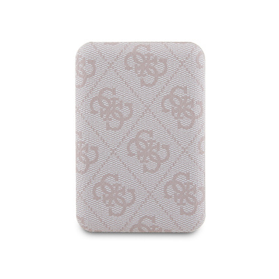 Guess Original Licensed Digital LED Indicator PU Leather 4G Patterned Metal Text Logo Powerbank 5000mAh 15W - 14