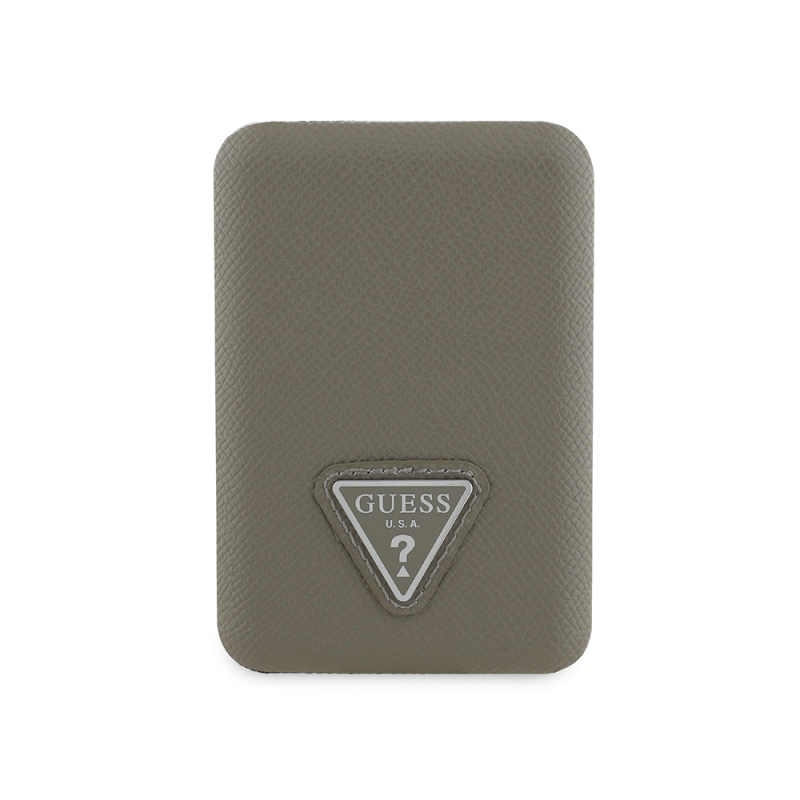 Guess Original Licensed Digital LED Indicator PU Leather Surface Triangle Logo Powerbank 5000mAh 15W - 1