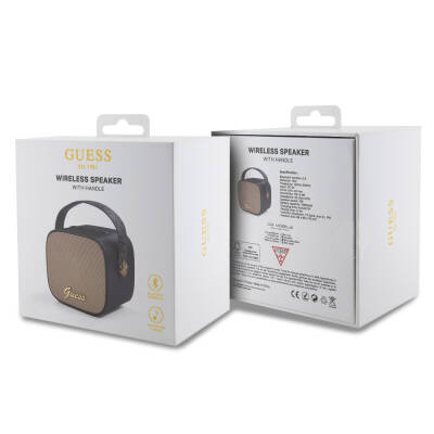 Guess Original Licensed Hanging PU Leather 5W Bluetooth Speaker with Text Logo - 4