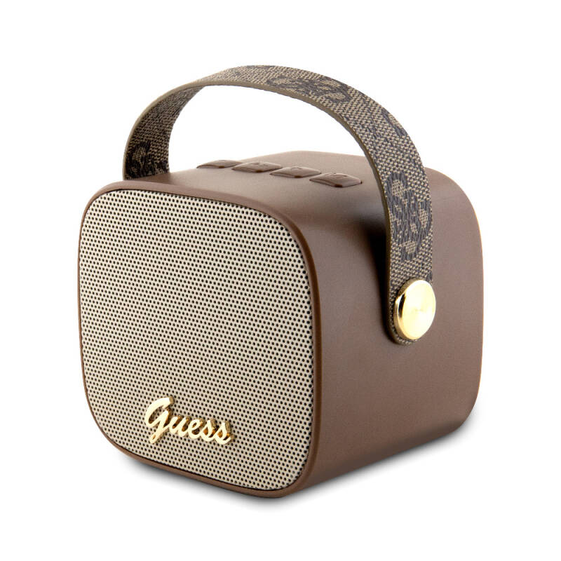 Guess Original Licensed Hanging PU Leather 5W Bluetooth Speaker with Text Logo - 9