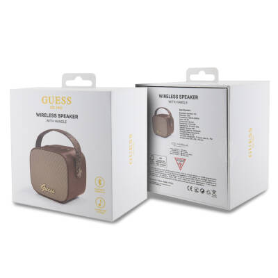 Guess Original Licensed Hanging PU Leather 5W Bluetooth Speaker with Text Logo - 8