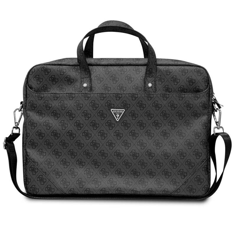 Guess Original Licensed Hot Stamped 4G Patterned Triangle Logo Shoulder Strap Laptop Bag for 15-16 inch Laptops. - 1